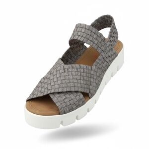 Bernie Mev Smoke Wedge Sandals - Strech Comfort Slip-On-Lightweight NWB